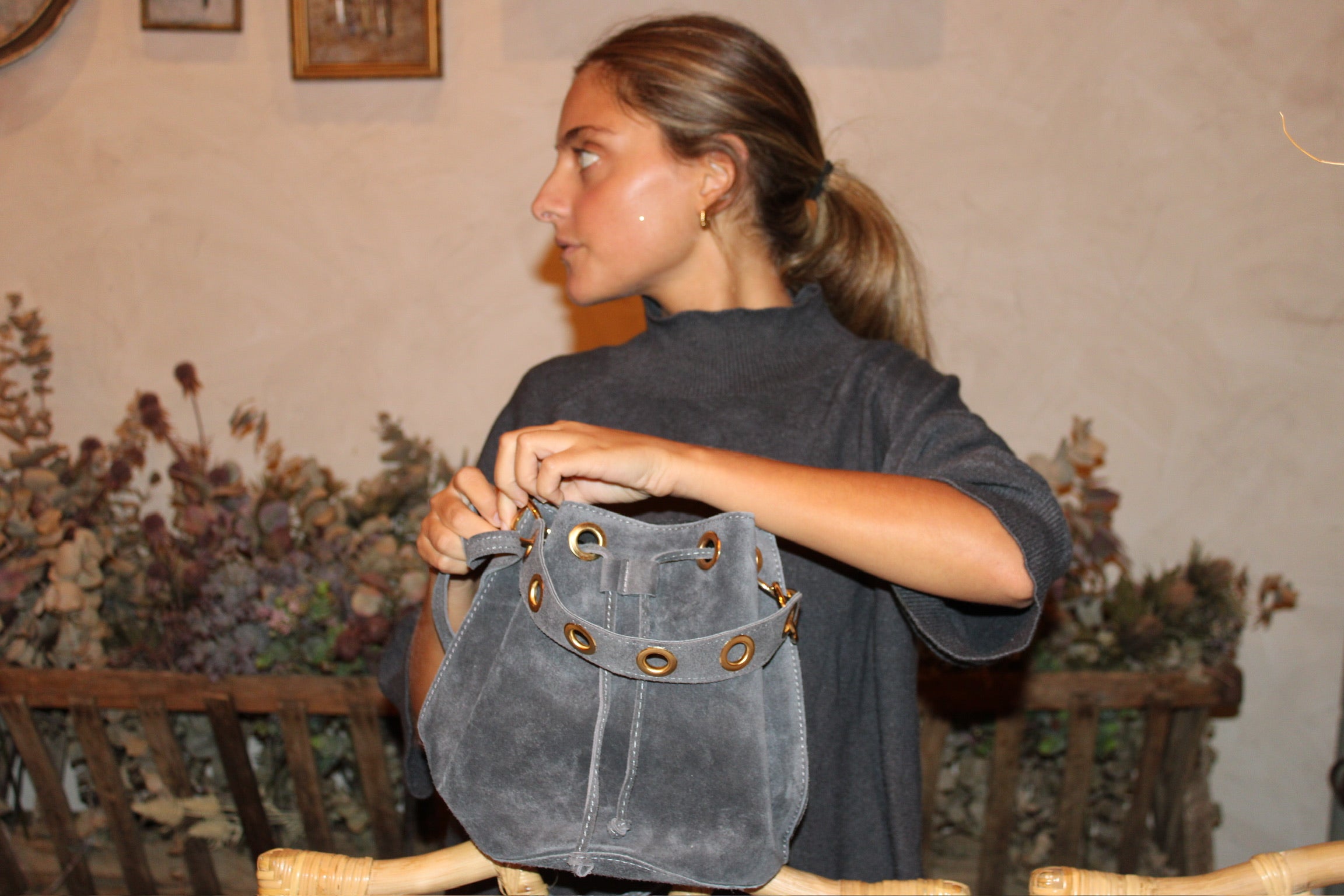 Bolso mini Gris